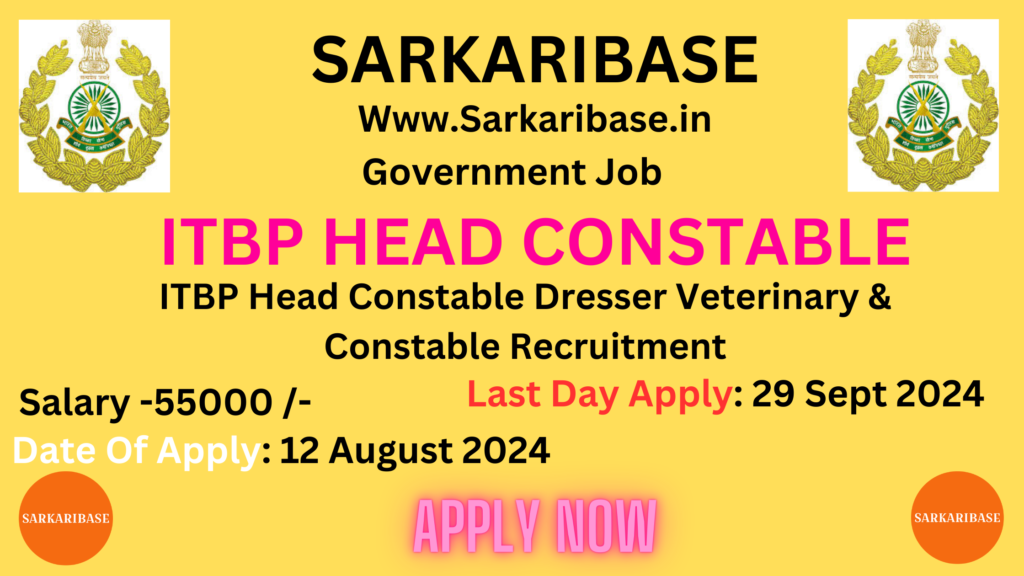 ITBP Head Constable Government Job
