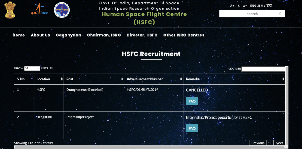 ISRO Recruitment 2024