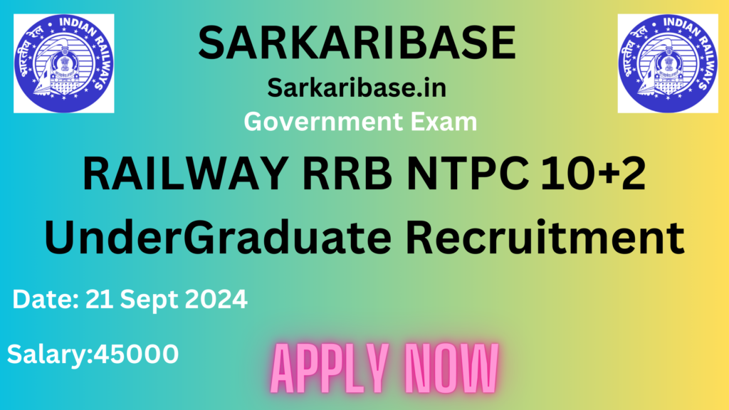 Railway Recruitment Railway Recruitment 2024 RRB NTPC