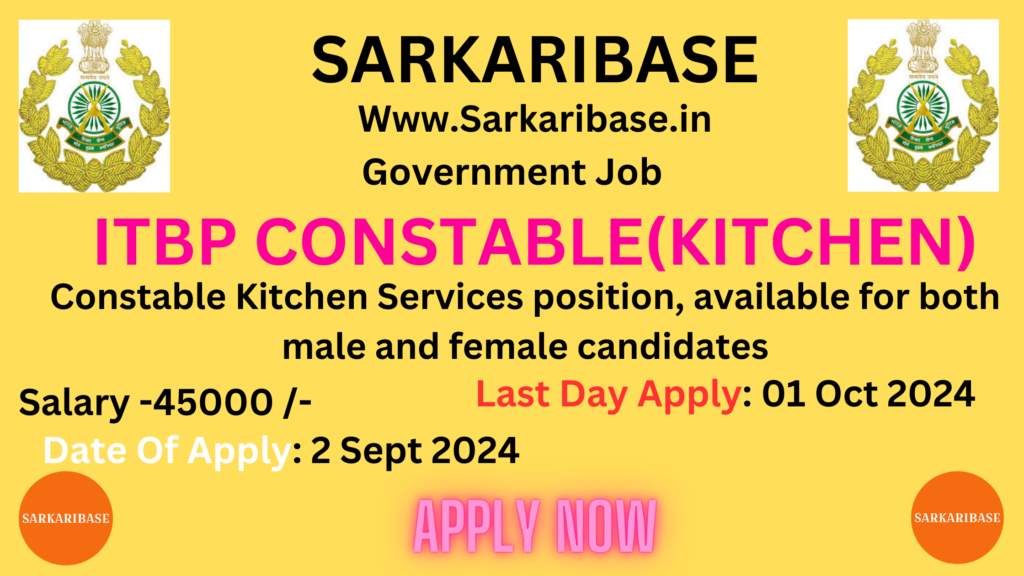 ITBP Constable Government Job