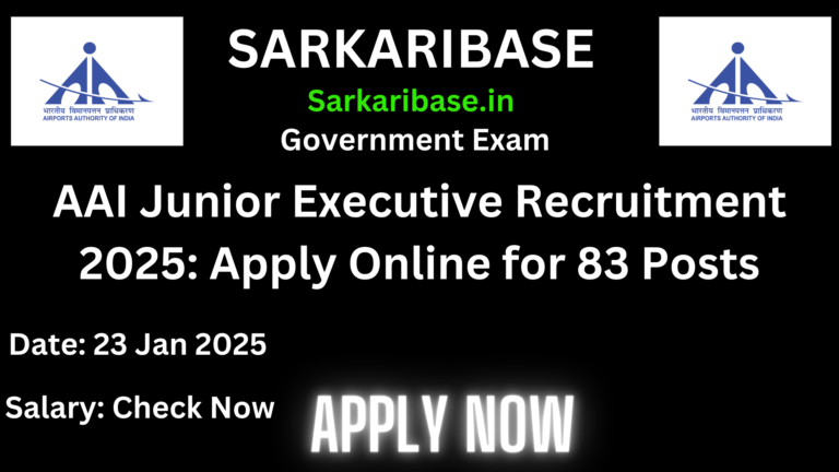 AAI Junior Executive Recruitment 2025