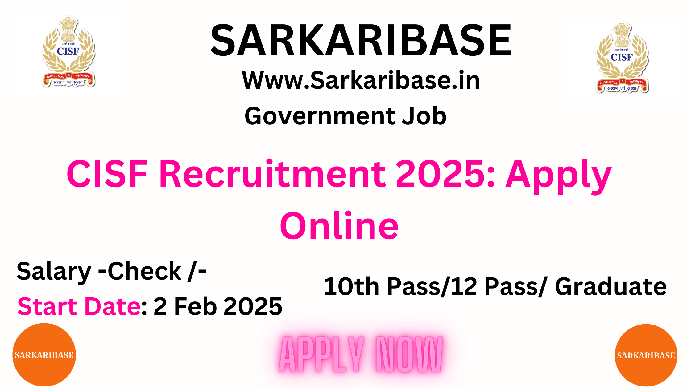 CISF Recruitment 2025