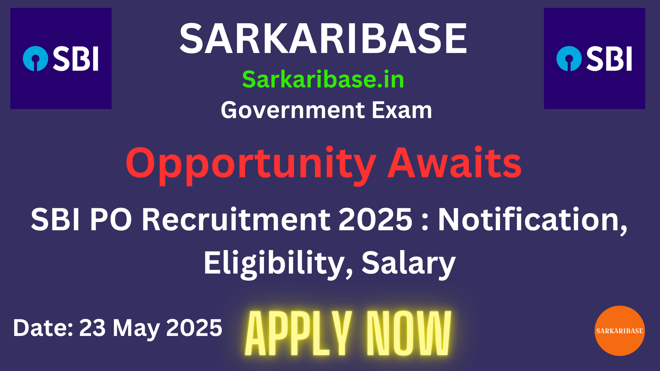 SBI PO Recruitment 2025